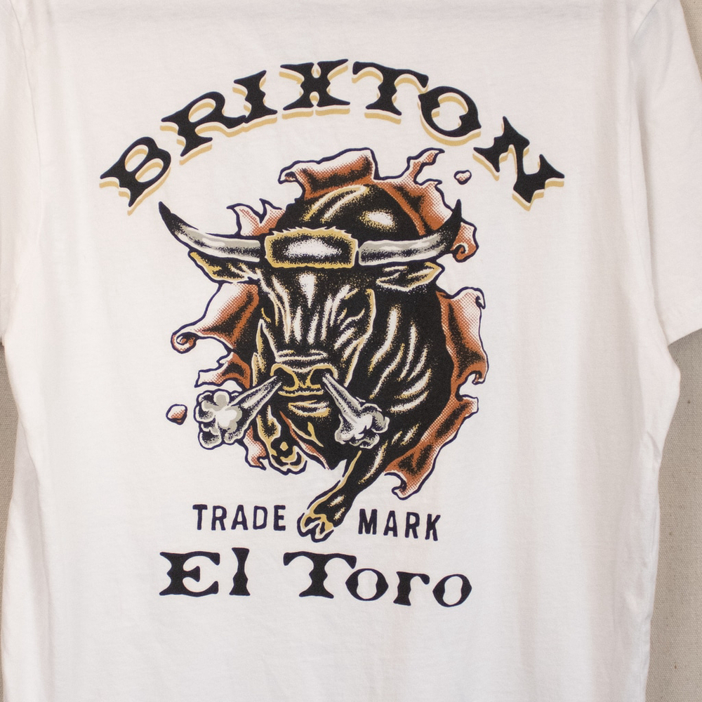 Brixton white "El Torro" short sleeve t-shirt-M